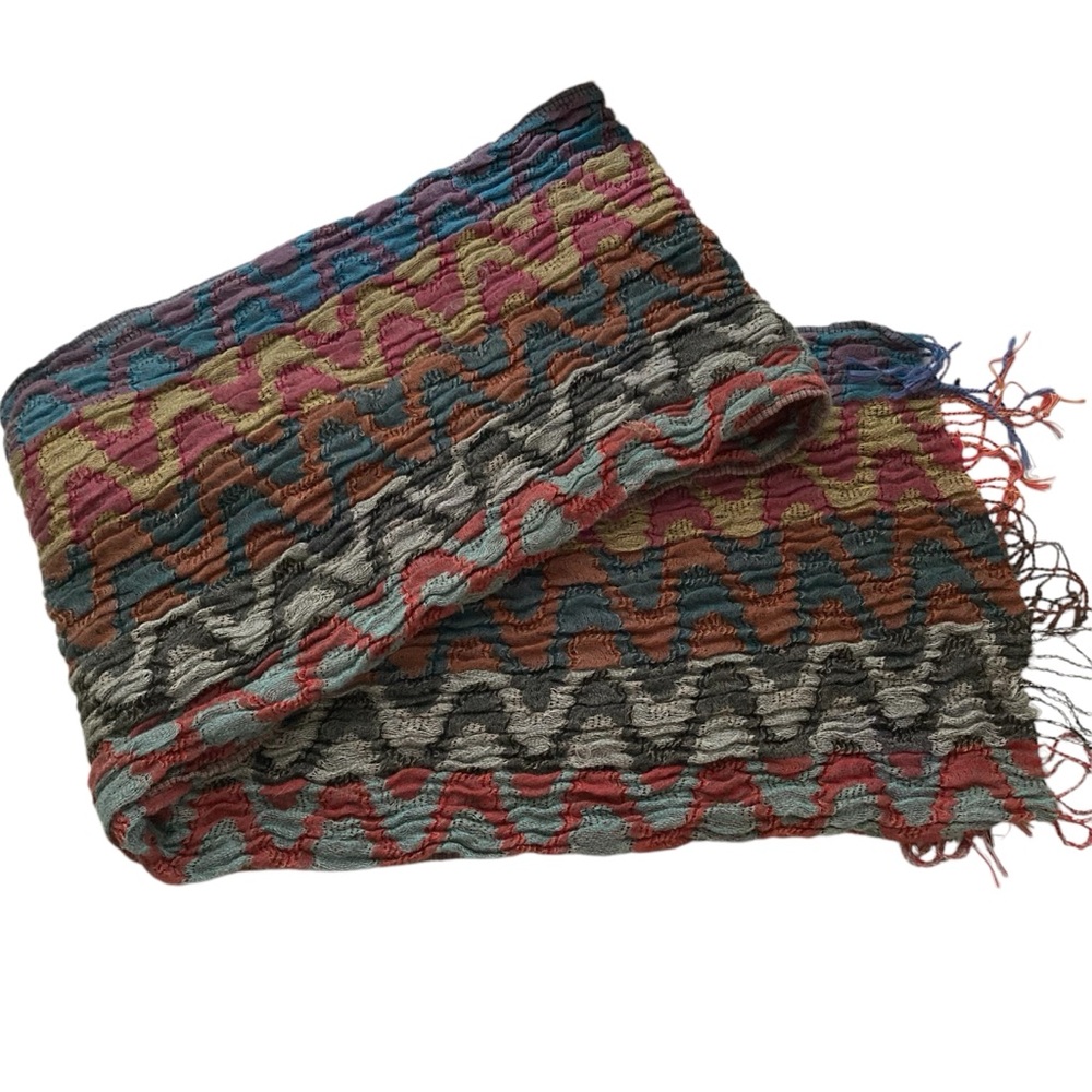 Joy Susan Multicolor Fringe Scarf